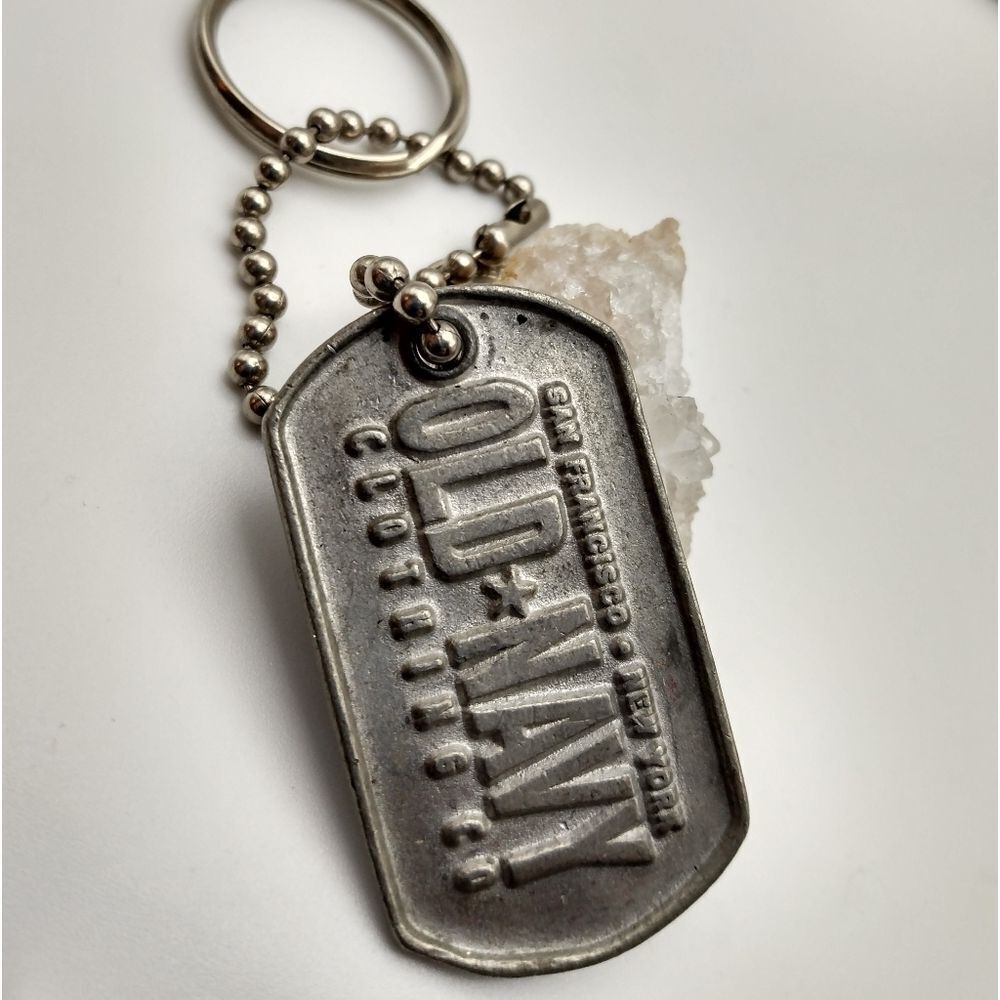 Vintage dog‎ tag old navy keychain